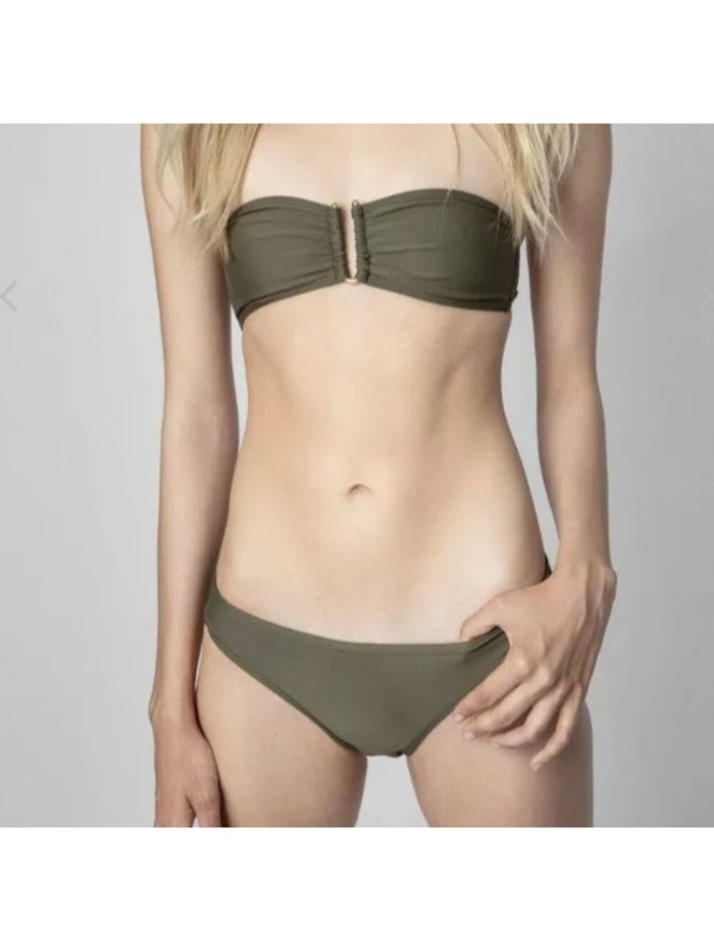 Zadig & Voltaire Wings Swim Bikini Brass Set Black ( US 6 )